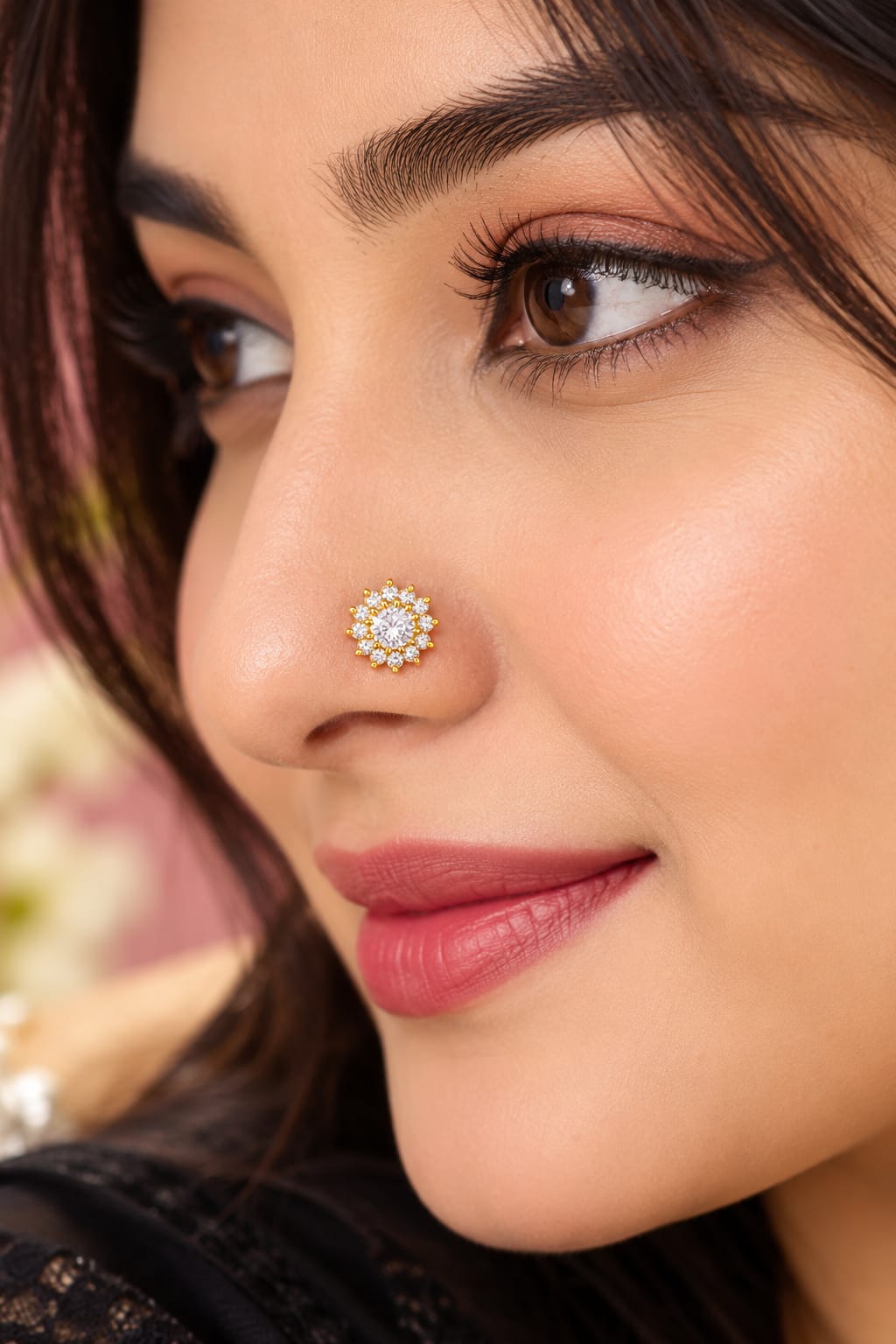 Royal Floral Nose Pin - Ario Mart